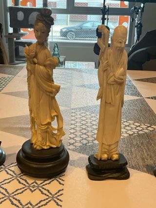 Set di 2 Figure di Bambole Giapponesi