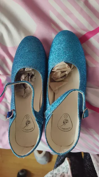 Zapatos Flamenco Azul Talla 37
