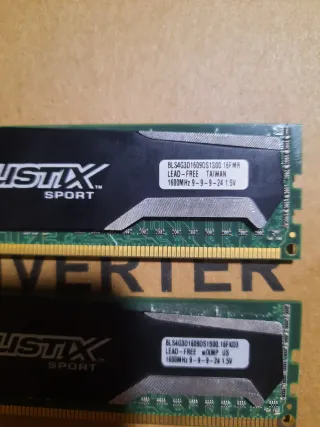 2x Crucial Ballistix Sport DDR3 4GB RAM