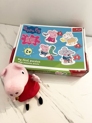 Peluche y Puzzle Peppa Pig Trefl
