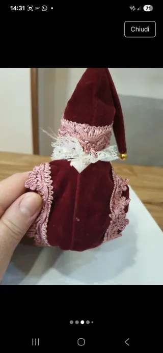 Bambola ceramica vintage anni '80,in ceramica