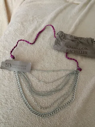 Collar Salvador Bachiller Plata y Morado