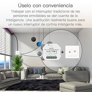 6 Módulos Persiana WiFi + RF MOES