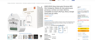 6 Módulos Persiana WiFi + RF MOES