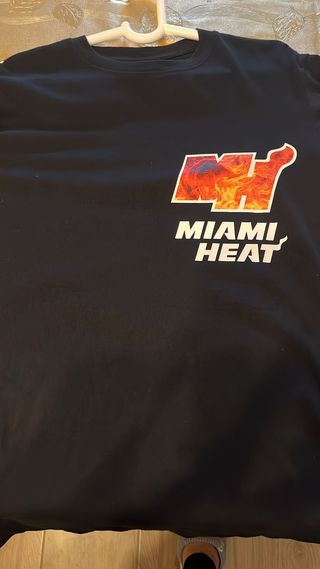 Camiseta NBA Miami Heat Manga Larga Negra