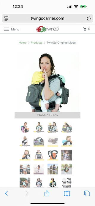 Mochila gemelos TwinGo Classic Black
