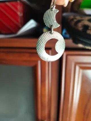 Pendientes Luna Plata de Ley