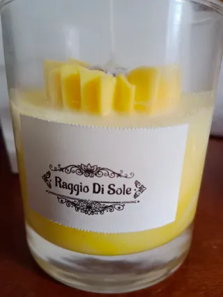 Candela Soia Artigianale Fiore Girasole
