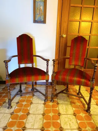 Pareja Sillones Vintage Estilo Luis XIII