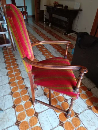 Pareja Sillones Vintage Estilo Luis XIII