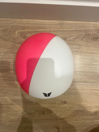 Casco Eassun niña rosa y blanco