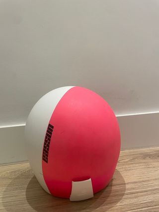 Casco Eassun niña rosa y blanco