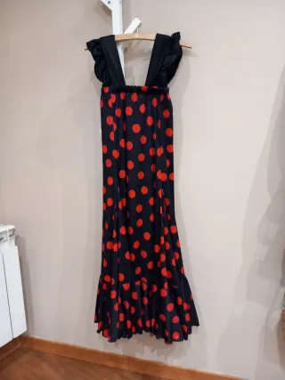 Vestido Flamenco Lunares Rojo y Negro