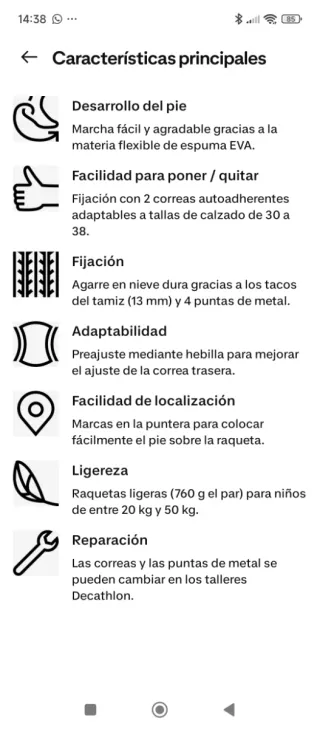 Raquetas de nieve Quechua SH100 EASY