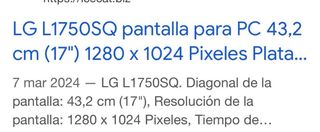 Monitor LG Flatron L1750SQ