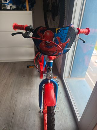 Bicicleta Spiderman 16 Azul y Roja