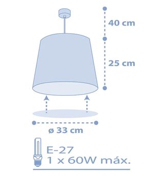 Lámpara infantil estrellas gris