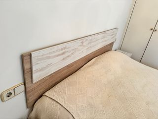 Cabecero 1.95*50cm + 2 mesitas de noche Beige