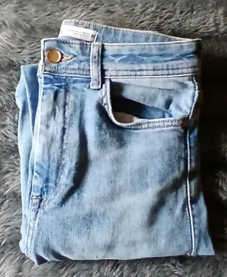 Pantalón vaquero Zara azul T.38