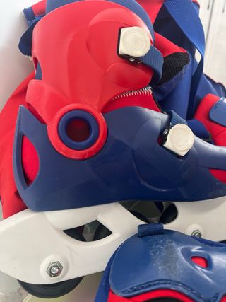 Bolsa con patines Oxelo roja y azul