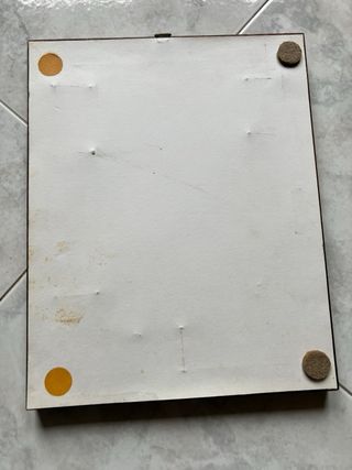 Quadro disegno città con cornice in legno