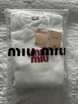 Sudadera Miu Miu Mujer Blanca