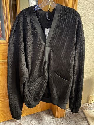 Cárdigan unisex negro talla única