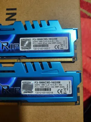 2x8GB DDR3 G-Skill 1600MHz