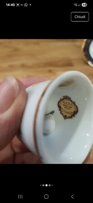 Set 3 porcellana Limoges vintage anni '80