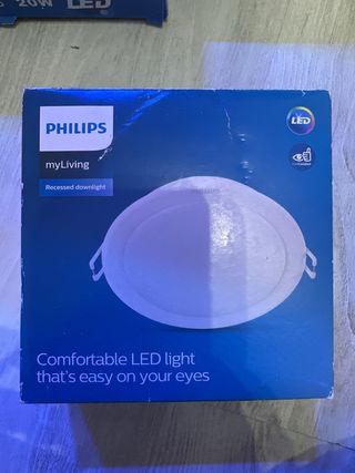 Foco led empotrable de bajo consumo.