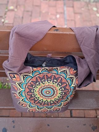 Bolso Hombro Algodón Estampado Nepal