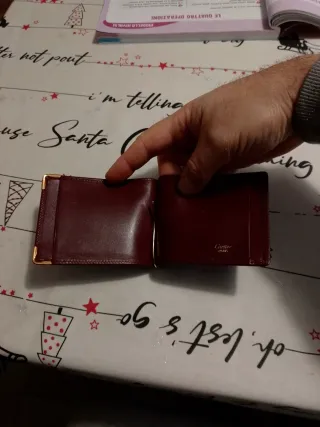 Portafoglio Cartier in pelle con clip ferma soldi