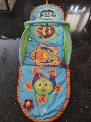 Parque de juegos para bebé plegable. De telita