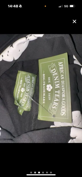 Sudadera Denim Tears Negra con Estampado