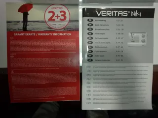 Máquina de coser Veritas Niki, nueba.