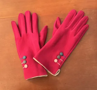 Guantes de Invierno Rosas con Adornos