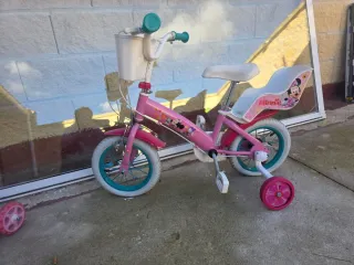 Bicicleta de niña infantil Minnie – con ruedines