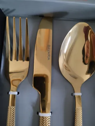Posate Bavaria Acciaio Inox 24 Pezzi Oro