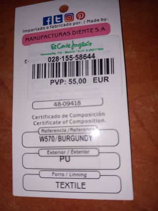 Bolso Caminatta Marrón y Rojo