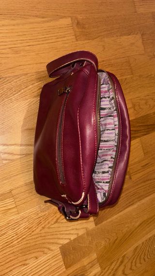 Bolso Caminatta Marrón y Rojo