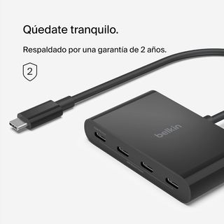 Belkin Hub USB-C 4 Puertos 10Gbps + PD 100W
