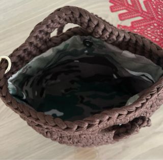 Borsa uncinetto marrone fatta a mano