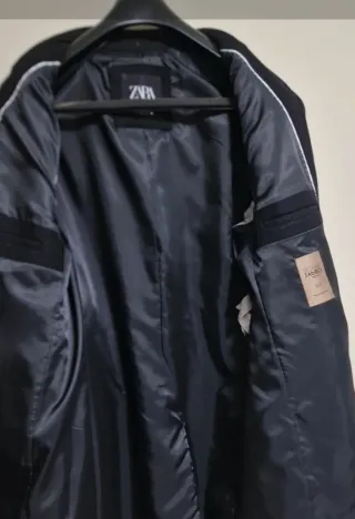 Abrigo Zara Caballero Negro XXL