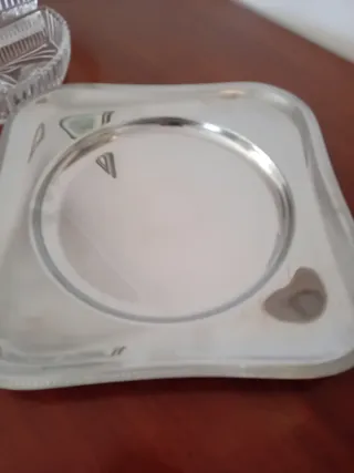 Antipastiera vintage vetro acciaio