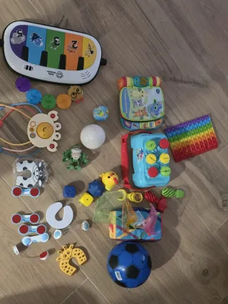 Lote Juguetes Bebé Piano, Teléfono, Pelota