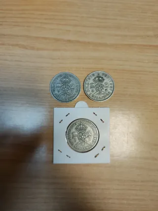 Lote 3 monedas plata Inglaterra