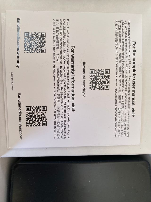 IK Multimedia iRig 2 Guitar Interface