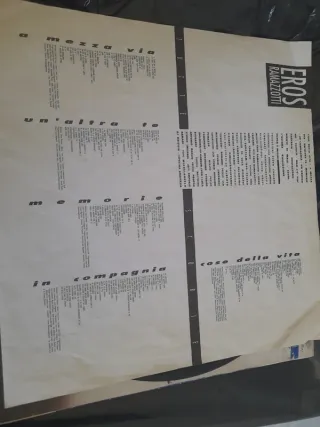 Disco originale, per giradischi, di Eros Ramazzott