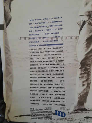 Disco originale, per giradischi, di Eros Ramazzott