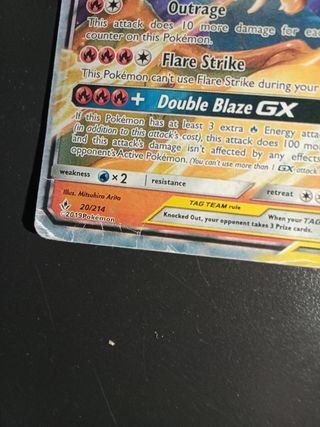 Reshiram y Charizard GX 20/214.Edicion Inglesa